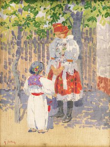By the Fence, 1915-1925. Creator: Anton Frolka.