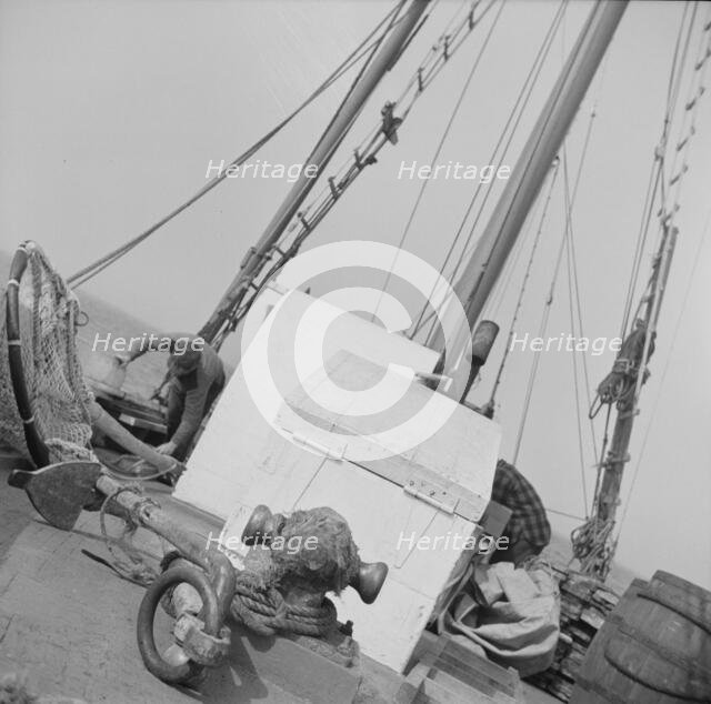 Possibly: On board the fishing boat Alden, out of Glocester, Massachusetts, 1943. Creator: Gordon Parks.