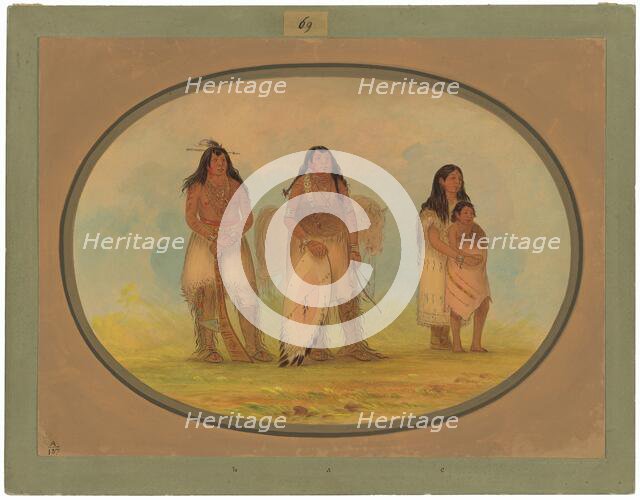 Four Kiowa Indians, 1861/1869. Creator: George Catlin.