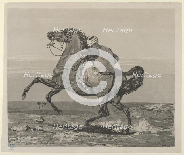Turk Mounting His Horse, 1824., 1824. Creator: Eugene Delacroix.