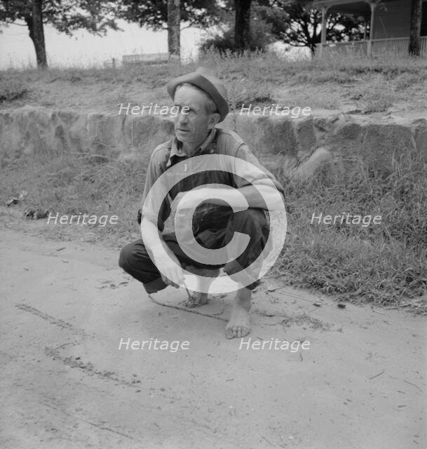 Roadside meeting with Durham County farmer, North Carolina, 1939. Creator: Dorothea Lange.