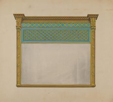 Mantel Looking Glass, c. 1937. Creator: Arthur Johnson.