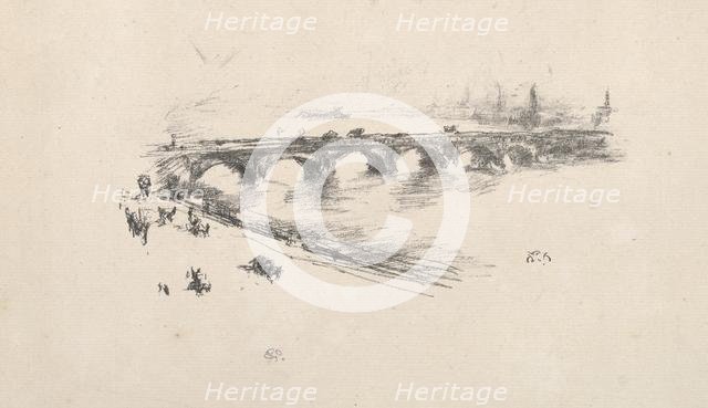 Evening, Little Waterloo Bridge, 1896. Creator: James McNeill Whistler (American, 1834-1903).