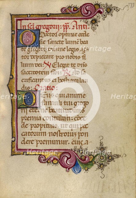 Decorated Text Page; Gualenghi-d'Este Hours, about 1469. Creator: Unknown.