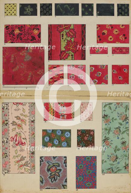 Patchwork and Applique Quilt, c. 1936. Creators: Irene Schaefer, Mary Berner.