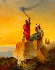 Indian Telegraph, 1860. Creator: John Mix Stanley.