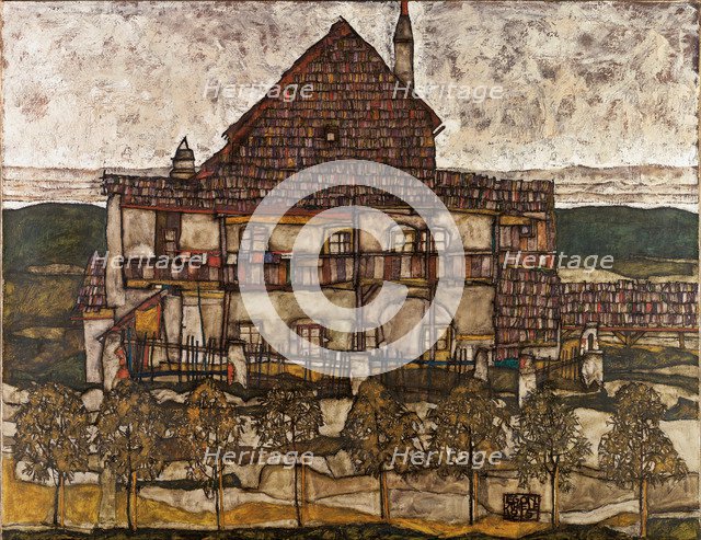 House with Shingle Roof (Old House II), 1911. Artist: Schiele, Egon (1890–1918)