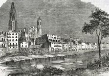 Girona, Catalonia, Spain, 1853. View of the city.  Creator: Coderch.