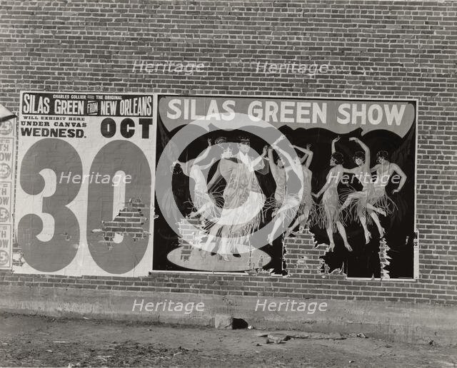 Minstrel poster in Alabama town,  1936-01. Creator: Walker Evans.