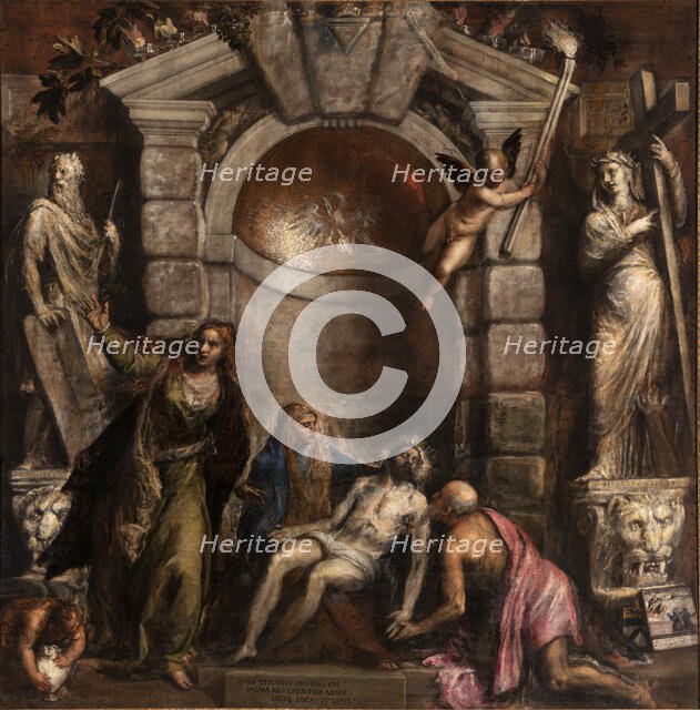 Pietà, 1575-1576. Creator: Titian (1488-1576).