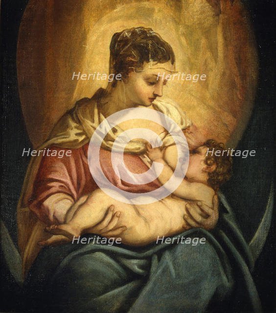 Madonna Allattante. Creator: Tintoretto, Jacopo (1518-1594).