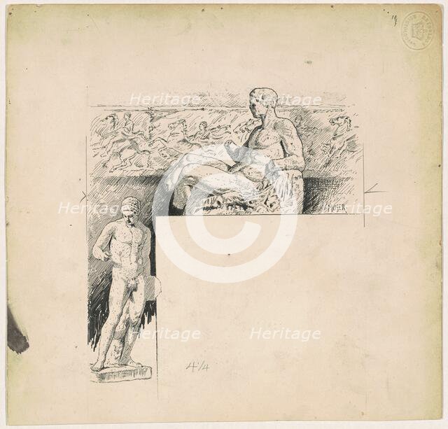 Casts from Antique Sculpture: The Parthenon, 1890-1891. Creator: James Henry Moser.