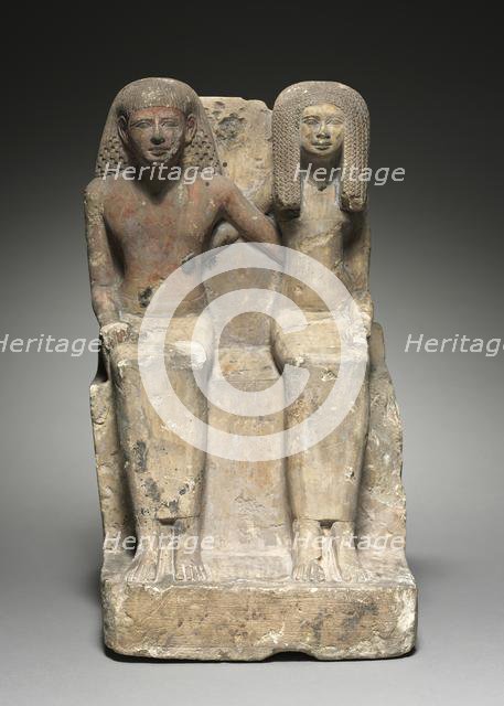 Seated Pair Statue, c. 1479-1425 BC. Creator: Unknown.