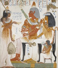 Copy of wall painting, private tomb 181 of Nebamun and Ipuky, Thebes, 20th century. Artist: Anna (Nina) Macpherson Davies.