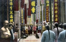 A street in Canton, China, c1900s. Artist: Unknown