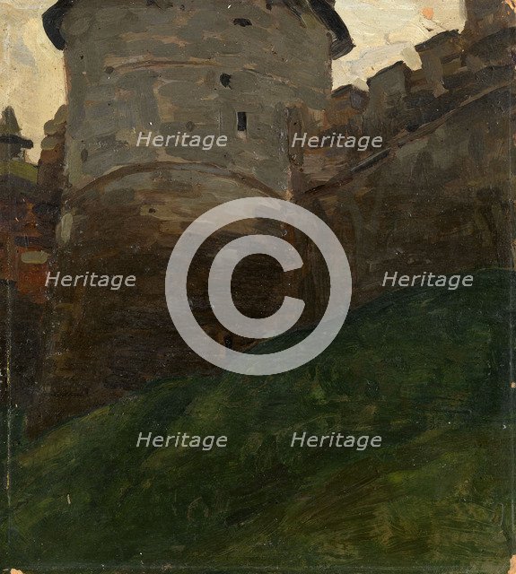 The Novgorod Kremlin Tower, c. 1903. Artist: Roerich, Nicholas (1874-1947)