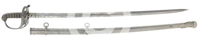 Mameluke sword presented to Capt. George Garrison by the 55th Massachusetts, 1863. Creator: F. Horster.