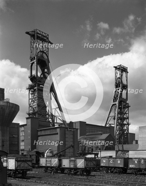 The headgear at Clipstone Colliery, Nottinghamshire, 1963.  Artist: Michael Walters