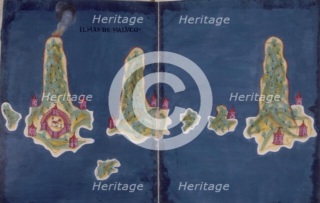 'Ilhas de Maluco', a map of the islands of the Moluccas, Indonesia, 1646.  Creator: Unknown.