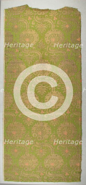Textile, Brocade, Italian, 15th century. Creator: Unknown.