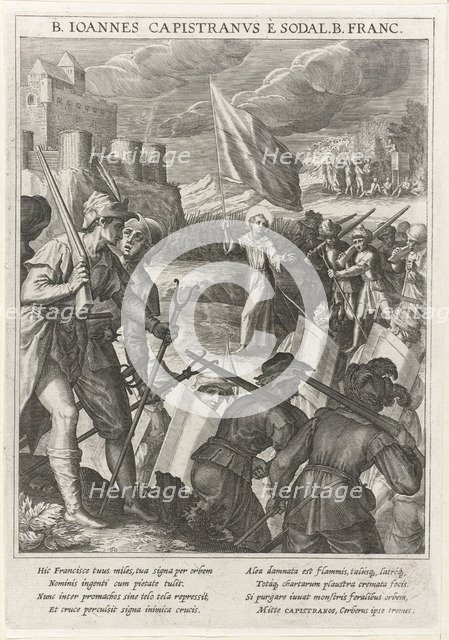 Saint John of Capistrano leads the Christian forces in the siege of Belgrade, 1615. Artist: Kager, Johann Matthias (1575-1634)