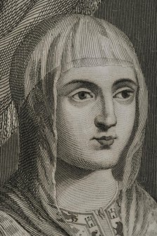Isabella I, (1451-1504), Queen of Castile, (1474-1504), Queen consort of Aragon..., 1853.  Creator: Antonio Roca Sallent.