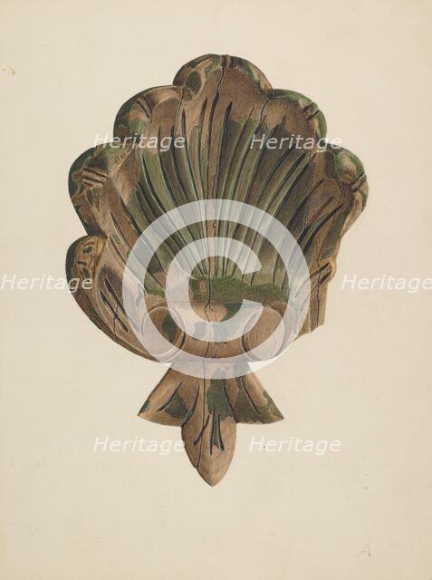 Wood Carving - Shell, c. 1939. Creator: Joseph Ficcadenti.