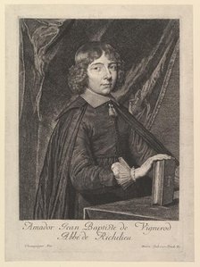 Amador Jean-Baptiste de Vignerod, abbe de Richelieu. Creator: Jean Morin.