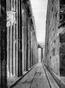 The north side of the Parthenon, Athens, 1937.Artist: Martin Hurlimann