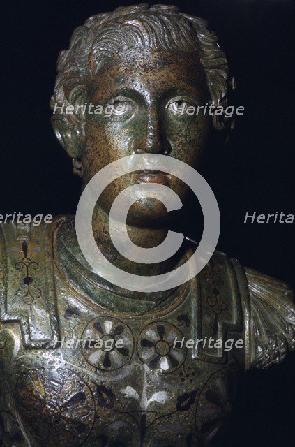 Copper alloy statuette of Nero in the guise of Alexander the Great, Roman Britain, 1st century AD. Artist: Unknown