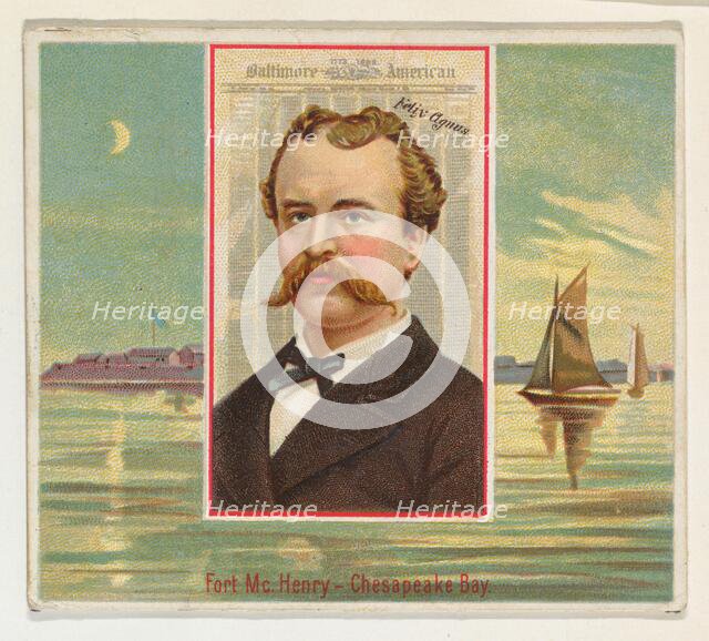 Felix Agnus, Baltimore American, from the American Editors series (N35) for Allen & Ginter..., 1887. Creator: Allen & Ginter.