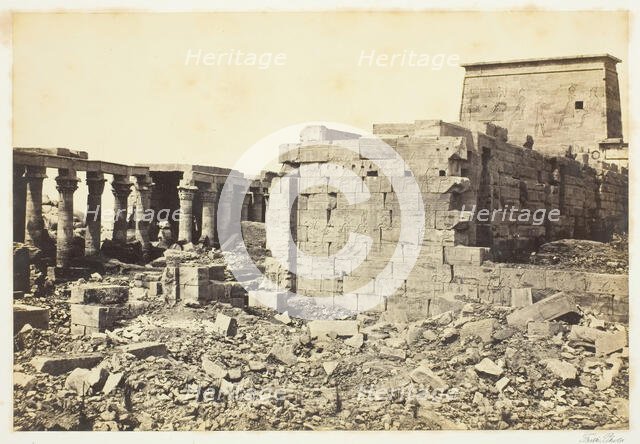 View on the Island of Philae, 1857, printed 1862. Creator: Francis Frith.