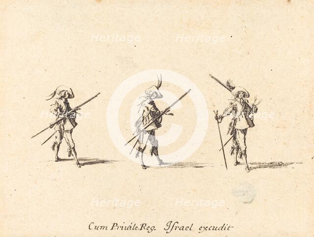 Drill with the Musket, 1634/1635. Creator: Jacques Callot.