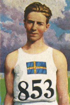 Swedish javelin-thrower Erik Lundquist, 1928. Creator: Unknown.