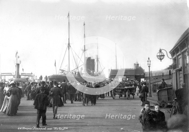 SS 'Etruria', Pierhead, Liverpool, 1890-1910. Artist: Unknown