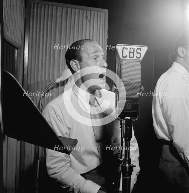Portrait of Buddy Clark, CBS studio, New York, N.Y., 1946. Creator: William Paul Gottlieb.