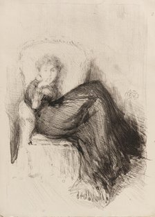 Study - Maude Seated, 1878. Creator: James Abbott McNeill Whistler.
