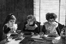 In the Nursery: Tottie, Tot, and Toozles - from a photograph by J. Thomson, 1881. Creator: Eugène Froment.