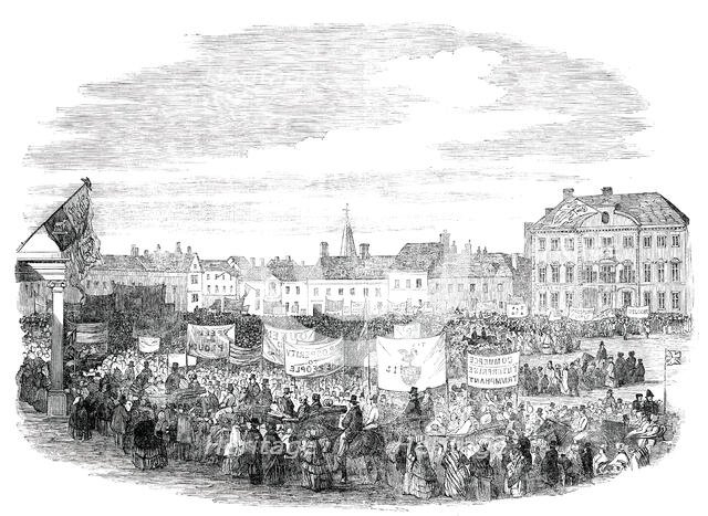 Norfolk Estuary - the Procession in Lynn, 1850. Creator: Unknown.