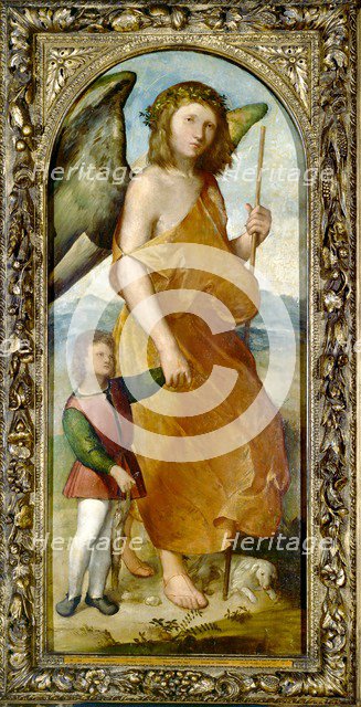 Tobias and the Angel, early 1520s. Artist: Altobello Melone.
