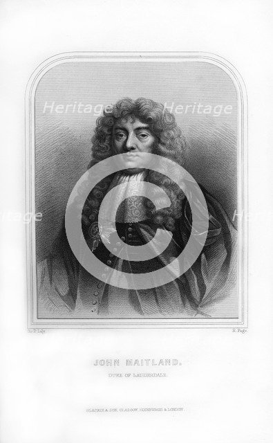 John Maitland, 1st Duke of Lauderdale, Scottish politician, (1870).Artist: R Page