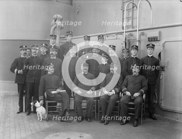 U.S.S. Iowa, Capt. Terry and officers, 1898. Creator: William H. Jackson.