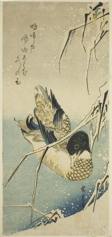 Ducks in snow, 1830s. Creator: Ando Hiroshige.