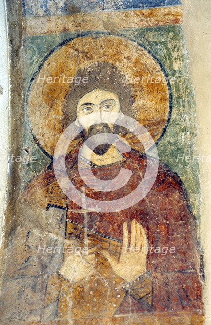 Saint Adrian. Artist: Ancient Russian frescos  