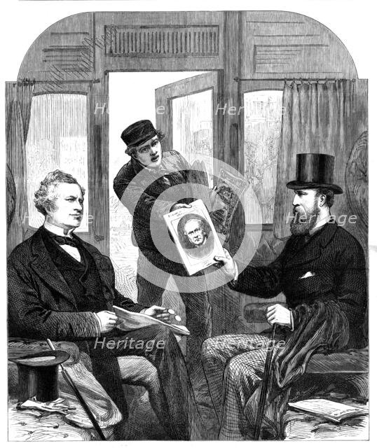 The Ministerial Crisis: a sketch at the Great Western Railway Station, Paddington, April 23, 1880. Creator: Unknown.