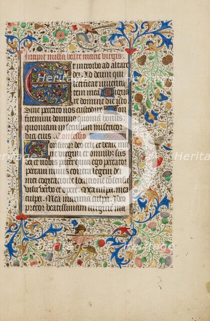 Decorated Text Page; Llangattock Hours, 1450s. Creator: Unknown.