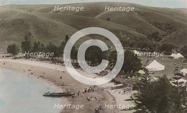 Home Bay, Motutapu, near Auckland, c1910. Creator: Henry Winkelmann.