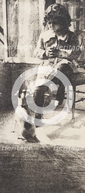 Jack and his dog, 1902. From the portfolio: Robert Demachy,c1902-1914. Creator: Robert Demachy.