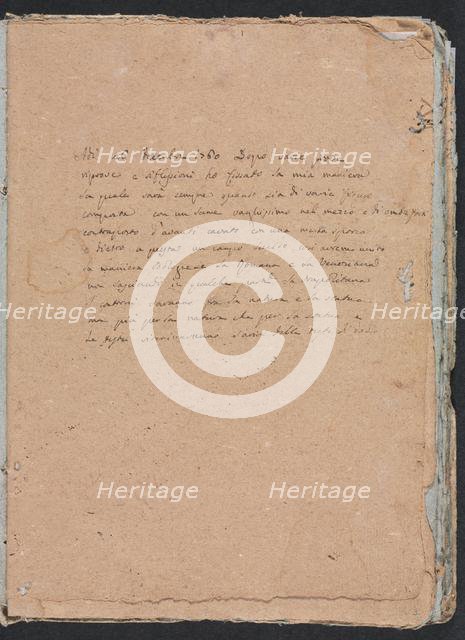 Verona Sketchbook: Inscription (page 1), 1760. Creator: Francesco Lorenzi (Italian, 1723-1787).