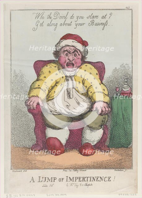 A Lump of Impertinence!, [September 30, 1809] reprint., [September 30, 1809] reprint. Creator: Thomas Rowlandson.